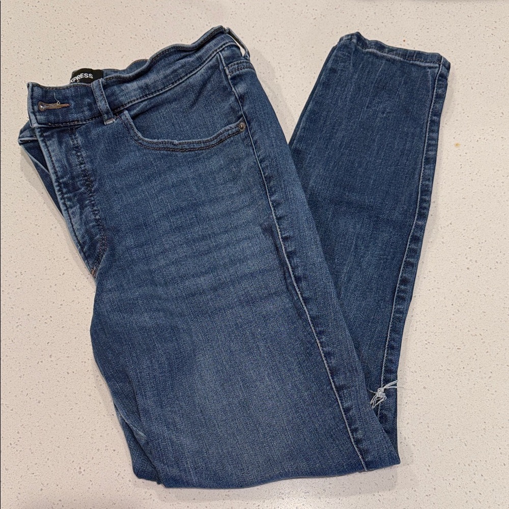 Express Dark Blue Skinny Jeans